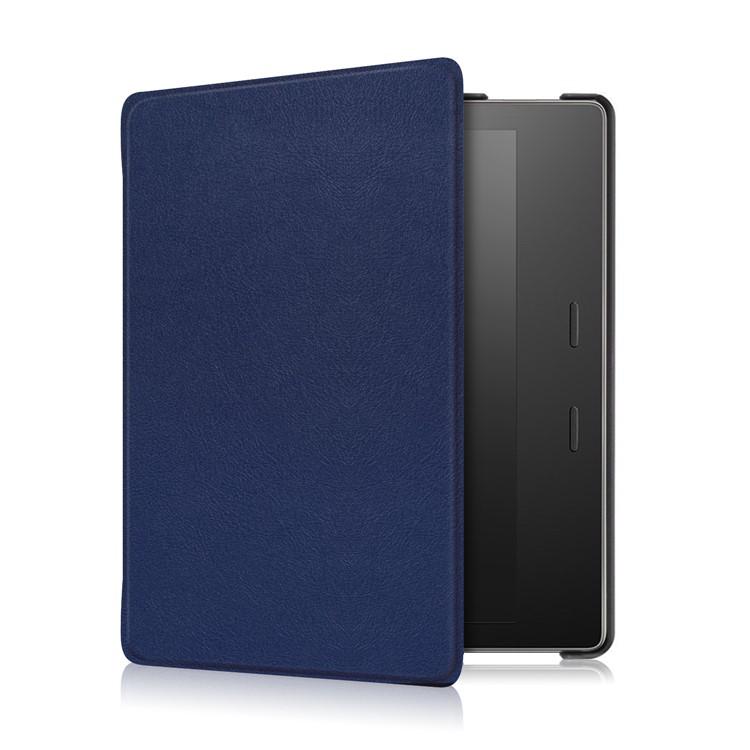 Folio Smart Leather Cover Protector for Amazon Kindle Oasis 7-inch (2017) - Dark Blue-4