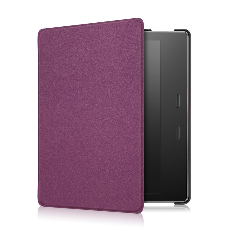 Folio Smart Leather Protection Shell Case for Amazon Kindle Oasis 7-inch (2017) - Purple-4