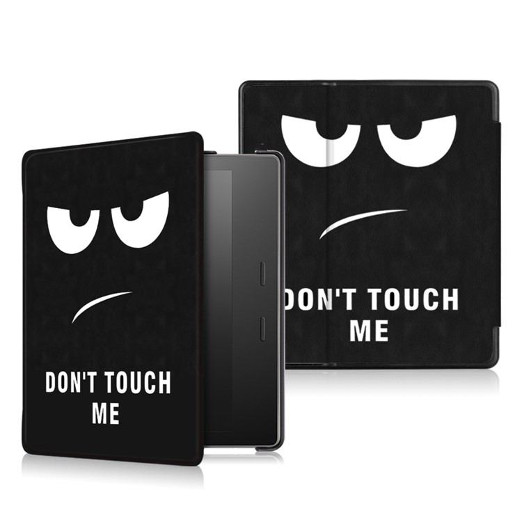 Patterned Leather Protective Smart Case for Amazon Kindle Oasis (2017) - Do Not Touch Me-1