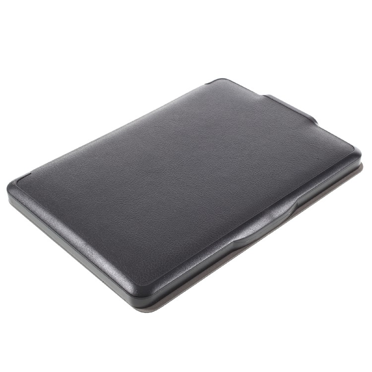 Litchi Leather Smart Case for Amazon Kindle Paperwhite 3/2/1 - Black-3