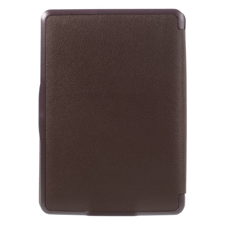 Litchi Leather Smart Case for Amazon Kindle Paperwhite 3/2/1 - Coffee-2