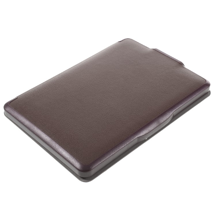 Litchi Leather Smart Case for Amazon Kindle Paperwhite 3/2/1 - Coffee-3