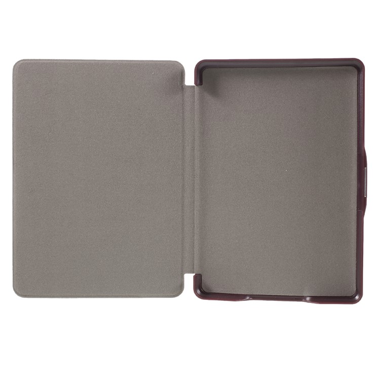 Litchi Leather Smart Case for Amazon Kindle Paperwhite 3/2/1 - Coffee-5