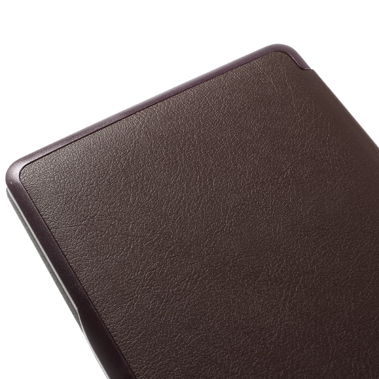 Litchi Leather Smart Case for Amazon Kindle Paperwhite 3/2/1 - Coffee-8