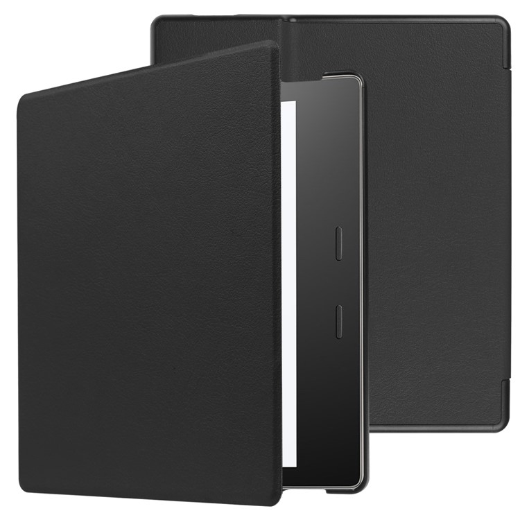 Folio Leather Case for Amazon Kindle Oasis 7-inch (2017) - Black-1