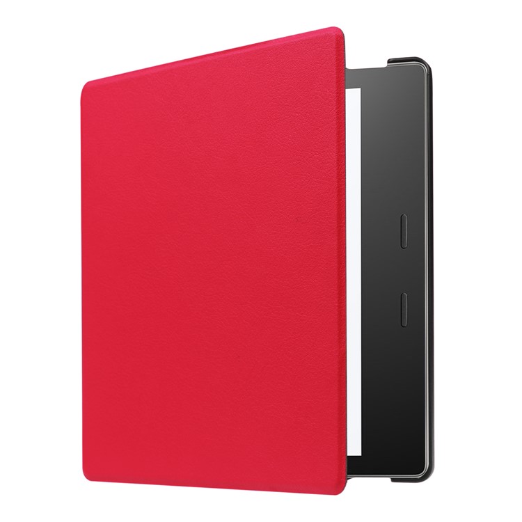 Folio Leather Cover for Amazon Kindle Oasis 7-inch (2017) - Red-5