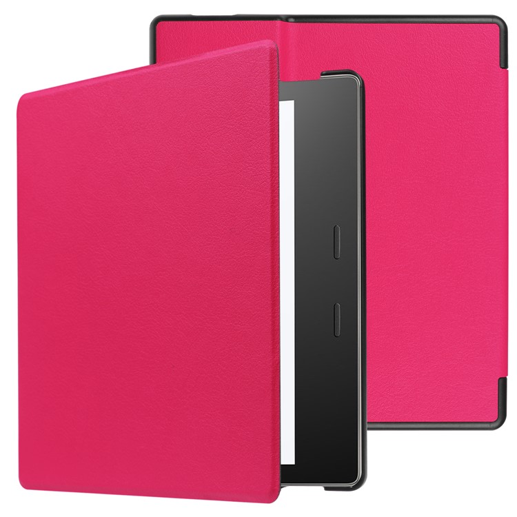 Folio Leather Casing for Amazon Kindle Oasis 7-inch (2017) - Rose-1