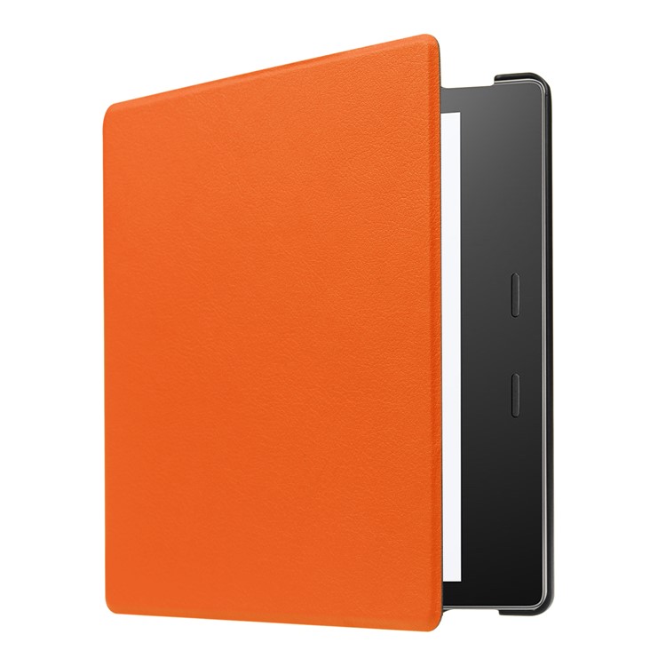 Folio Leather Casing Cover for Amazon Kindle Oasis 7-inch (2017) - Orange-5