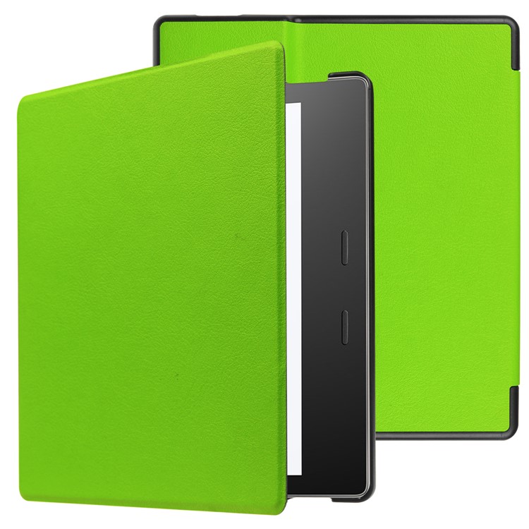 Folio Leather Accessory Case for Amazon Kindle Oasis 7-inch (2017) - Green-1