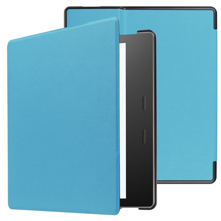 Folio Leather Protection Case for Amazon Kindle Oasis 7-inch (2017) - Baby Blue-1