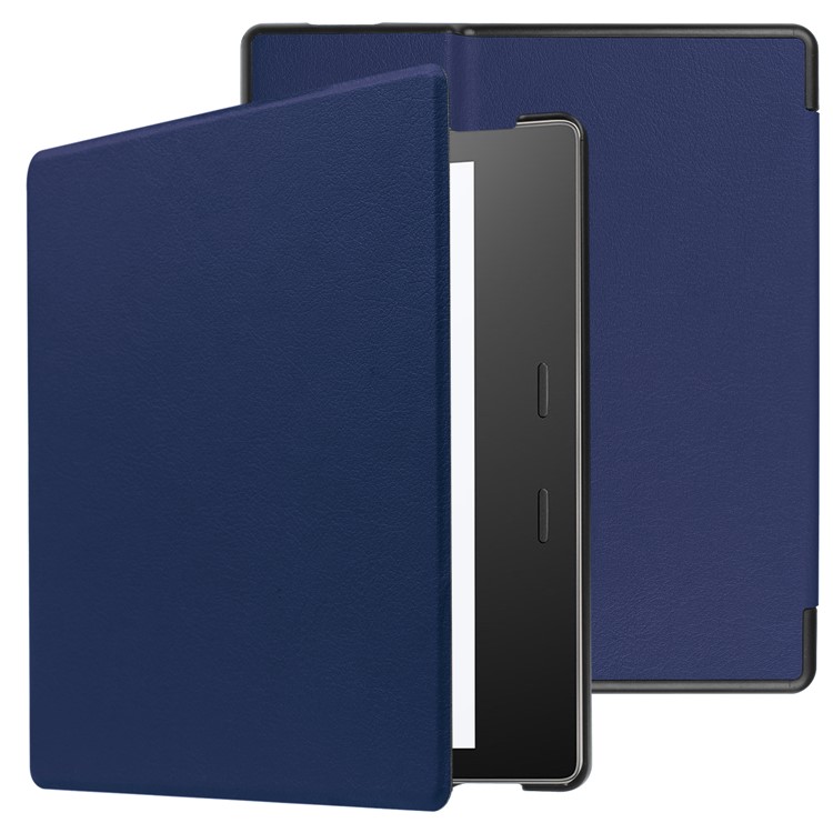 Folio Leather Shell for Amazon Kindle Oasis 7-inch (2017) - Dark Blue-1