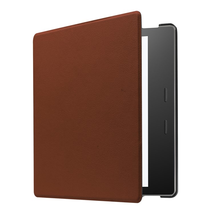Folio Leather Accessory Shell for Amazon Kindle Oasis 7-inch (2017) - Brown-5