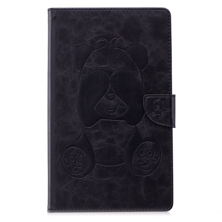 Imprint Panda Wallet Leather Stand Tablet Cover for Amazon All-New Fire HD 8 (2017)/Fire HD 8 (2016) - Black-2