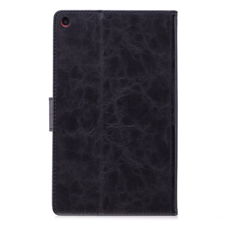 Imprint Panda Wallet Leather Stand Tablet Cover for Amazon All-New Fire HD 8 (2017)/Fire HD 8 (2016) - Black-3