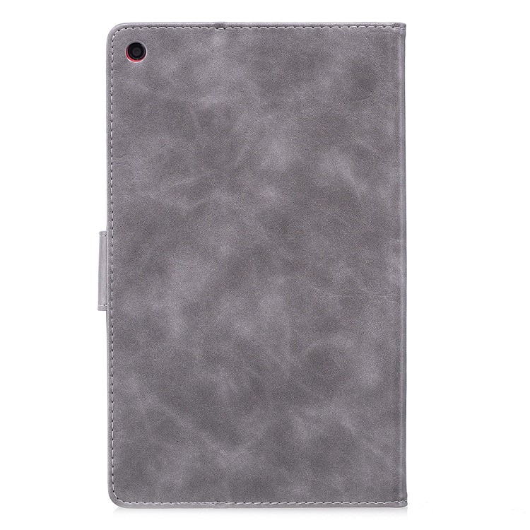 Imprint Panda Wallet Leather Stand Tablet Case for Amazon All-New Fire HD 8 (2017)/Fire HD 8 (2016) - Grey-3