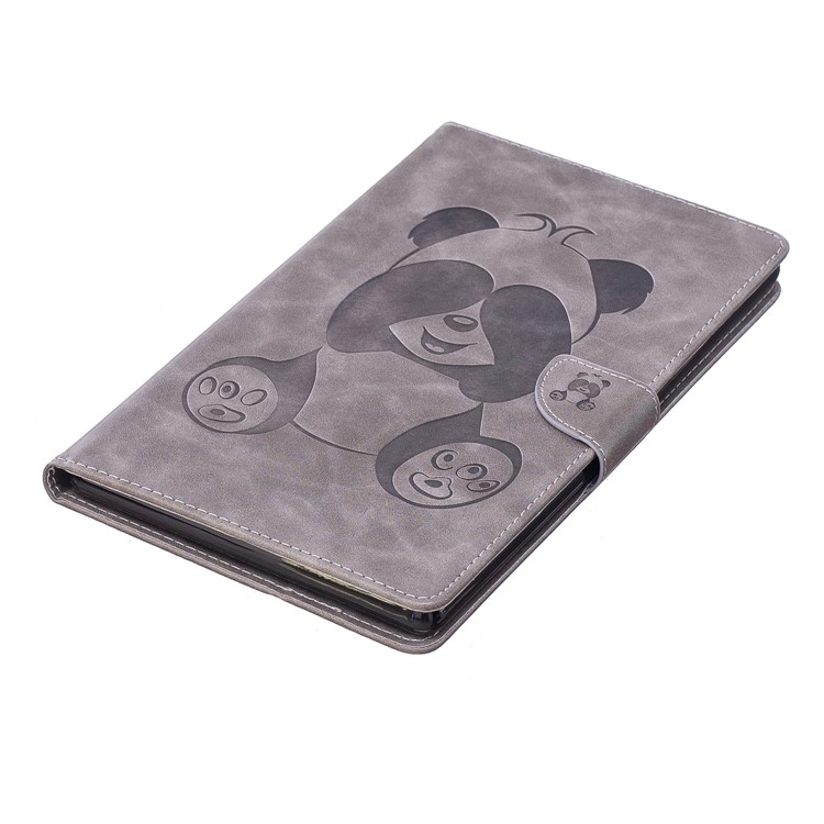 Imprint Panda Wallet Leather Stand Tablet Case for Amazon All-New Fire HD 8 (2017)/Fire HD 8 (2016) - Grey-7