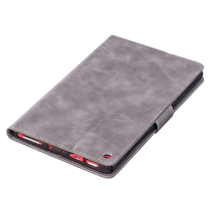 Imprint Panda Wallet Leather Stand Tablet Case for Amazon All-New Fire HD 8 (2017)/Fire HD 8 (2016) - Grey-8