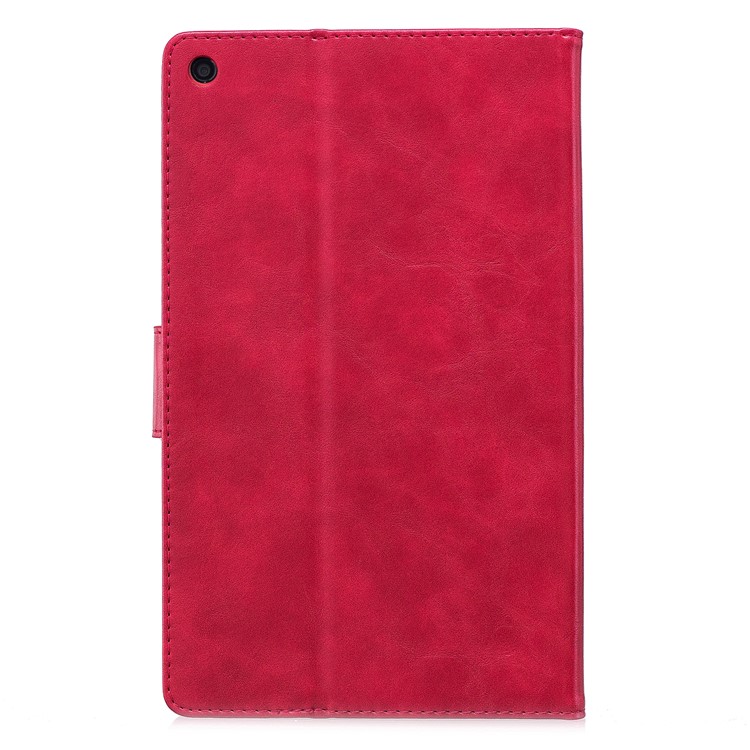 Imprint Panda Wallet Leather Stand Tablet Shell for Amazon All-New Fire HD 8 (2017)/Fire HD 8 (2016) - Red-3