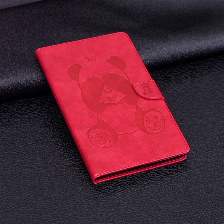 Imprint Panda Wallet Leather Stand Tablet Shell for Amazon All-New Fire HD 8 (2017)/Fire HD 8 (2016) - Red-4