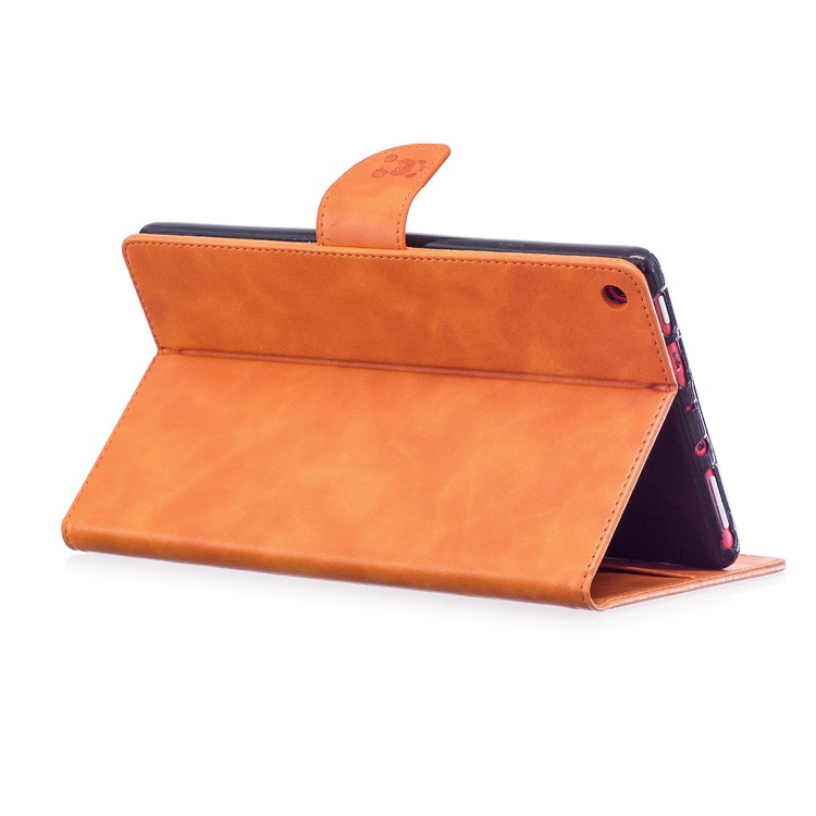Imprint Panda Wallet Leather Stand Tablet Casing for Amazon All-New Fire HD 8 (2017)/Fire HD 8 (2016) - Brown-5