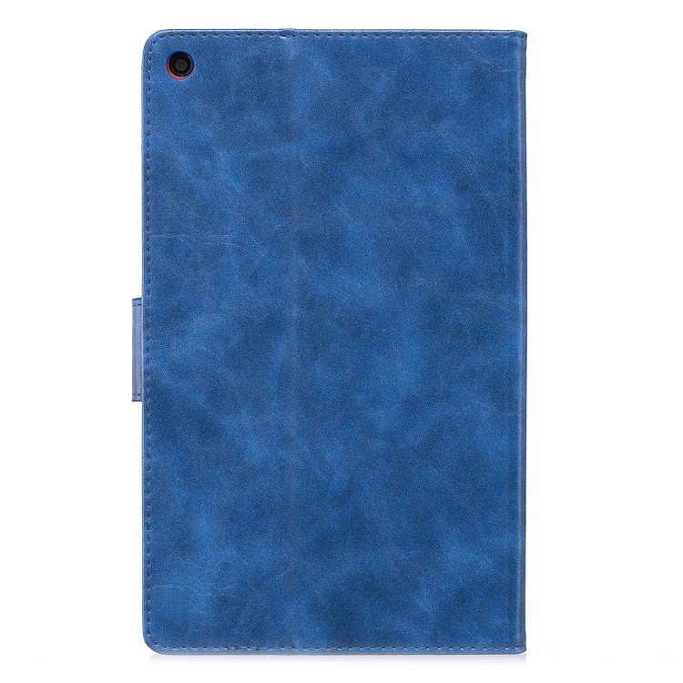 Imprint Panda Wallet Leather Stand Tablet Protective Cover for Amazon All-New Fire HD 8 (2017)/Fire HD 8 (2016) - Blue-3