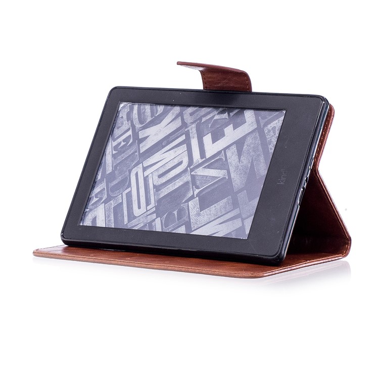 Imprint Panda Wallet Leather Stand Tablet Cover for Amazon Kindle (2016) - Black-5