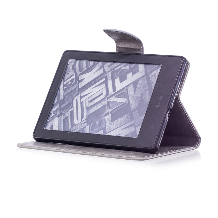Imprint Panda Wallet Leather Stand Tablet Case for Amazon Kindle (2016) - Grey-6