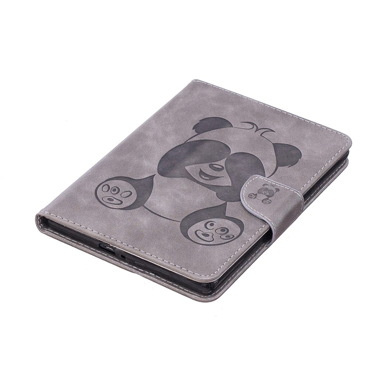 Imprint Panda Wallet Leather Stand Tablet Case for Amazon Kindle (2016) - Grey-7