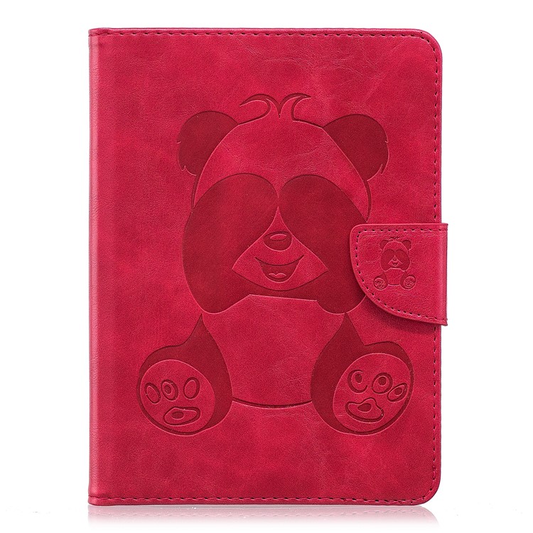 Imprint Panda Wallet Leather Stand Tablet Casing for Amazon Kindle (2016) - Red-2