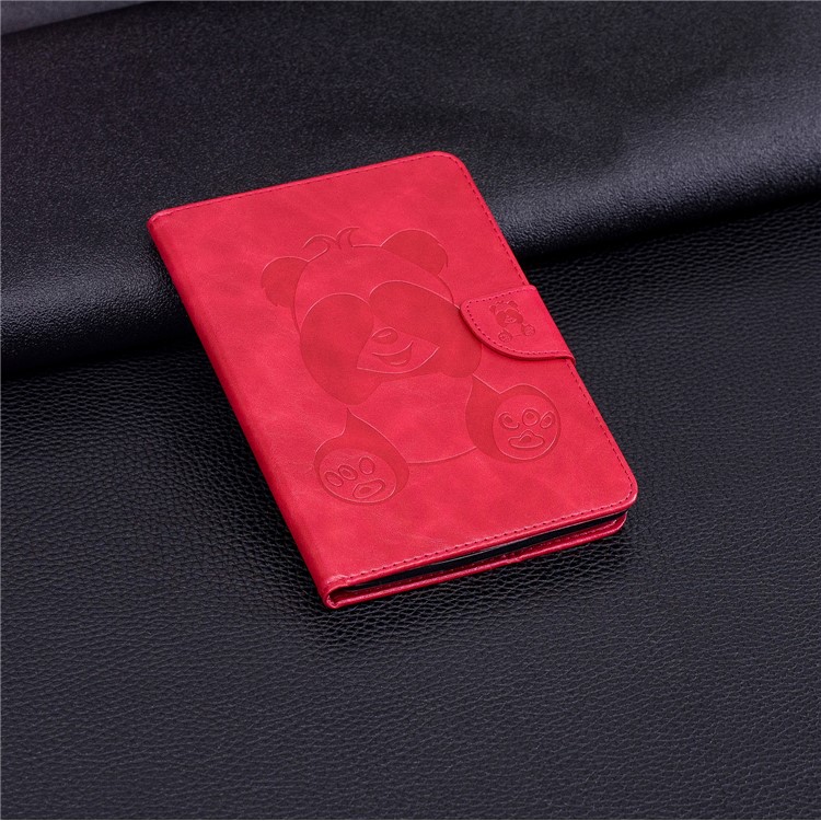 Imprint Panda Wallet Leather Stand Tablet Casing for Amazon Kindle (2016) - Red-4