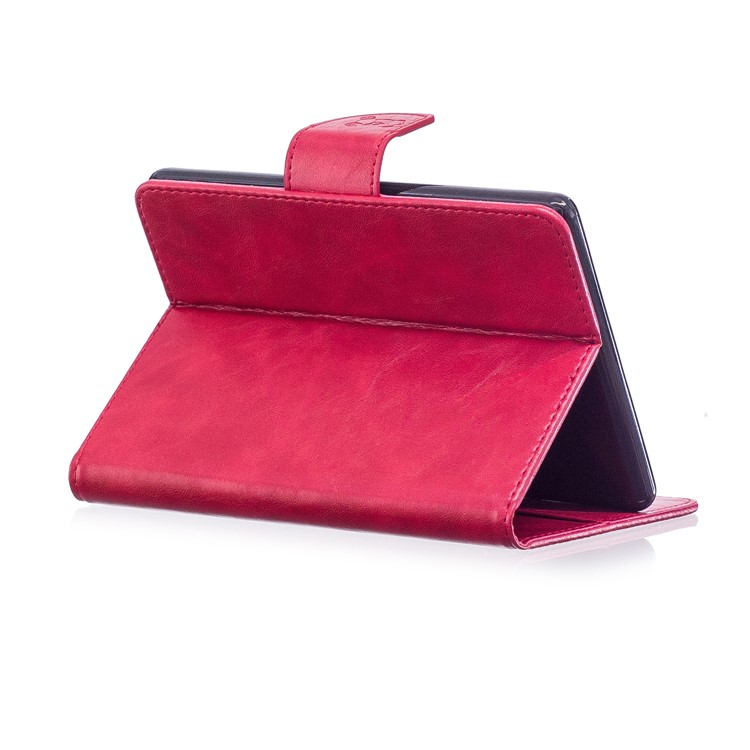 Imprint Panda Wallet Leather Stand Tablet Casing for Amazon Kindle (2016) - Red-5