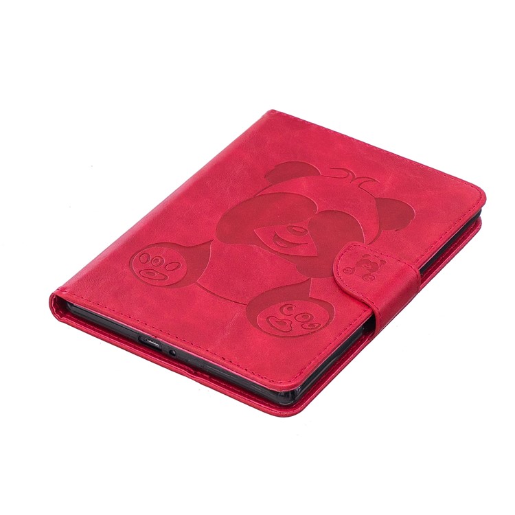 Imprint Panda Wallet Leather Stand Tablet Casing for Amazon Kindle (2016) - Red-7