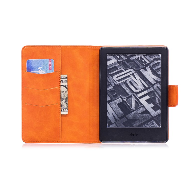Imprint Panda Wallet Leather Stand Tablet Shell for Amazon Kindle (2016) - Brown-9