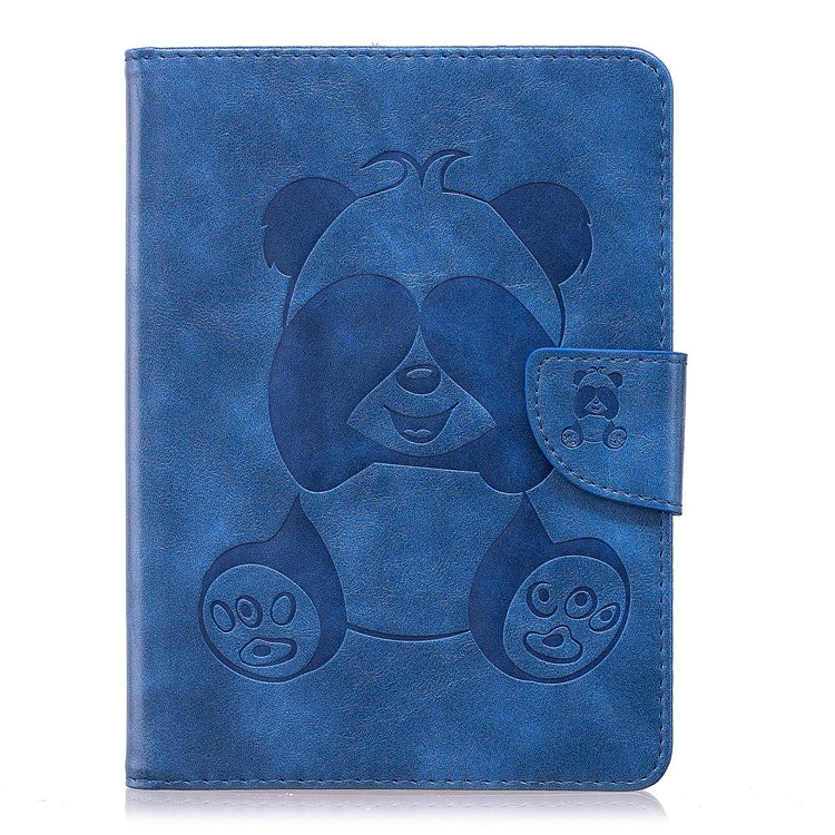 Imprint Panda Wallet Leather Stand Tablet Protective Cover for Amazon Kindle (2016) - Blue-2