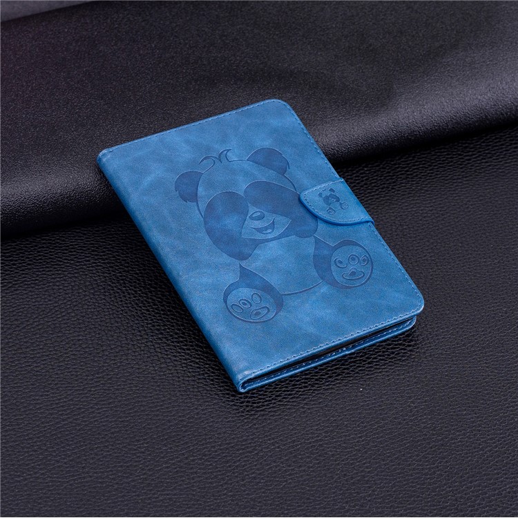 Imprint Panda Wallet Leather Stand Tablet Protective Cover for Amazon Kindle (2016) - Blue-4