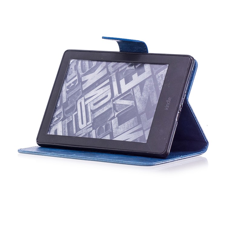 Imprint Panda Wallet Leather Stand Tablet Protective Cover for Amazon Kindle (2016) - Blue-6
