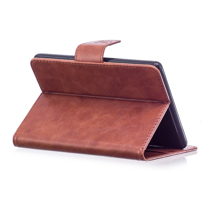 Imprint Panda Wallet Leather Stand Tablet Protective Casing for Amazon Kindle (2016) - Coffee-5