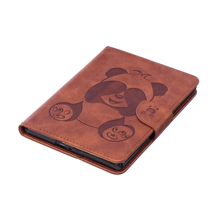 Imprint Panda Wallet Leather Stand Tablet Protective Casing for Amazon Kindle (2016) - Coffee-7