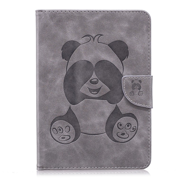 Imprint Panda Wallet Leather Stand Protection Cover for Amazon Kindle Paperwhite 1 2 3 - Grey-2