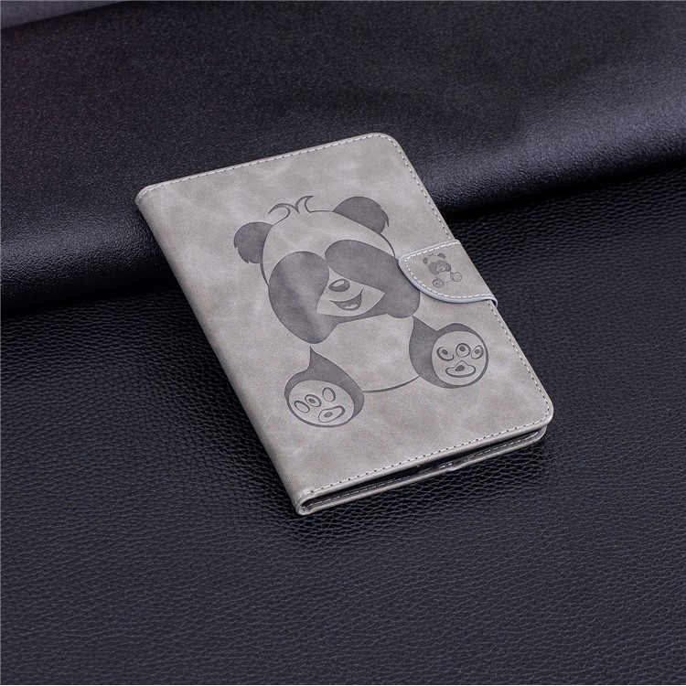 Imprint Panda Wallet Leather Stand Protection Cover for Amazon Kindle Paperwhite 1 2 3 - Grey-4