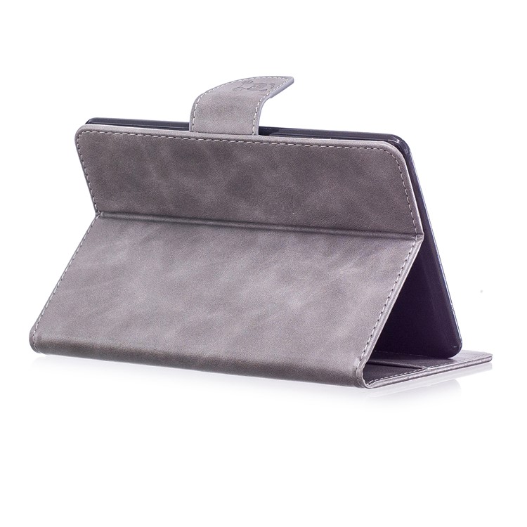 Imprint Panda Wallet Leather Stand Protection Cover for Amazon Kindle Paperwhite 1 2 3 - Grey-5