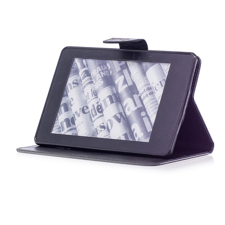 Imprint Panda Wallet Leather Stand Case Accessory for Amazon Kindle Paperwhite 1 2 3 - Black-6