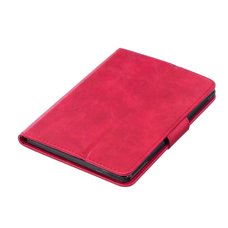 Imprint Panda Wallet Leather Protection Casing with Stand for Amazon Kindle Paperwhite 1 2 3 - Red-8
