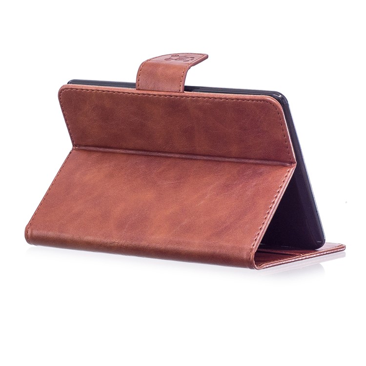 For Amazon Kindle Paperwhite 1 2 3 Imprint Panda Wallet Leather Stand Protective Case Cover - Brown-5