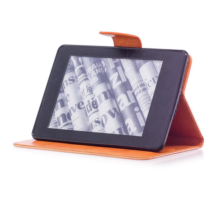 Impressum Panda Brieftasche Lederständer Tablet Case Mit Kartensteckplätzen Für Amazon Kindle Paperwhite 1 2 3 - Orange-6