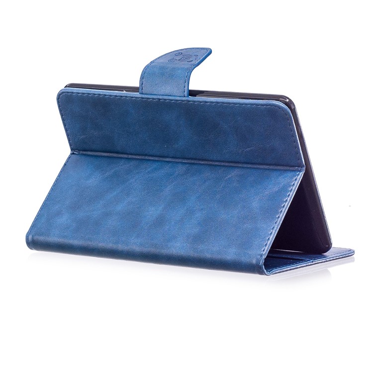 For Amazon Kindle Paperwhite 1 2 3 Imprint Panda Wallet PU Leather Cover with Stand - Blue-5