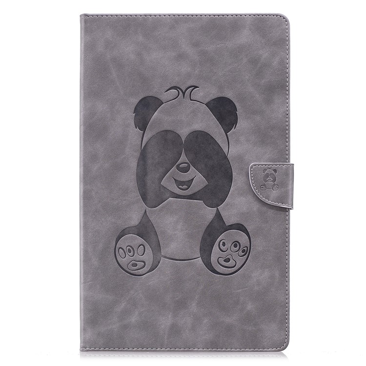 Imprint Panda Wallet Stand Leather Case for Amazon Fire HD 10 2017 / 2016 - Grey-2