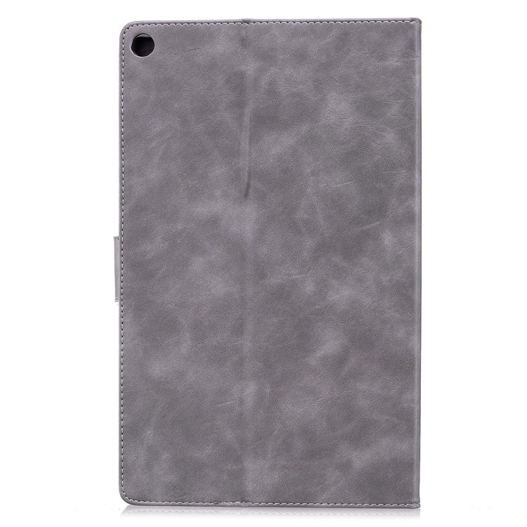 Imprint Panda Wallet Stand Leather Case for Amazon Fire HD 10 2017 / 2016 - Grey-3