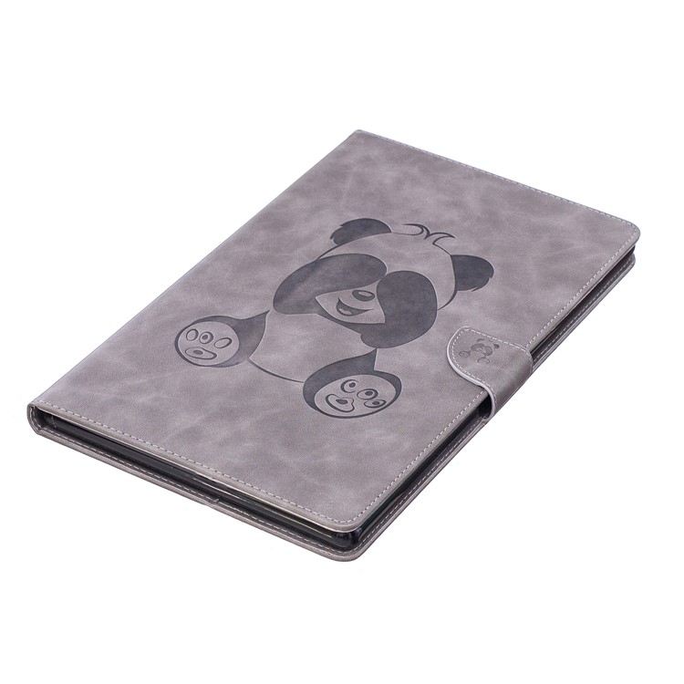Imprint Panda Wallet Stand Leather Case for Amazon Fire HD 10 2017 / 2016 - Grey-8