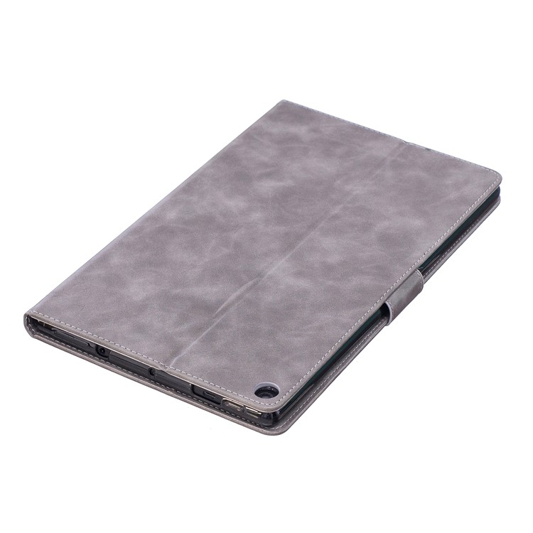 Imprint Panda Wallet Stand Leather Case for Amazon Fire HD 10 2017 / 2016 - Grey-9